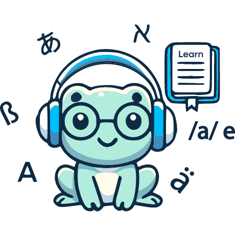 FrogFluent frog mascot wearing headphones